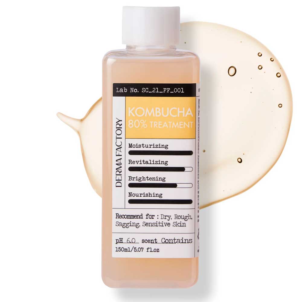 Питательное средство-тонер для лица с экстрактом комбучи Derma Factory Kombucha 80% Treatment 150 мл
