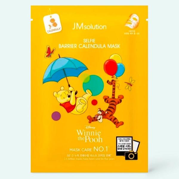 Успокаивающая увлажняющая тканевая маска с календулой JMsolution Disney Collection Selfie Barrier Calendula Mask 30 мл
