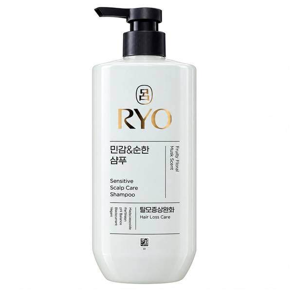Шампунь для волос чувствительной и сухой кожи головы Ryo Sensitive Scalp Care Shampoo 480 мл
