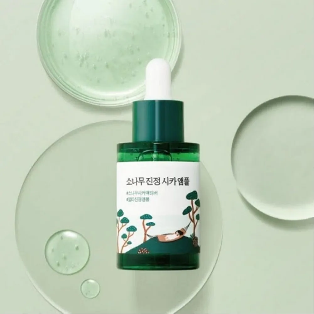 Ампульная сыворотка для лица с экстрактами сосны и центеллы Round Lab Pine Calming Cica Ampoule 30 мл