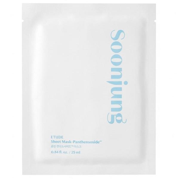 Успокаивающая тканевая маска с пантенолом и мадекассосидом Etude House SoonJung Sheet Mask Panthensoside 25 мл