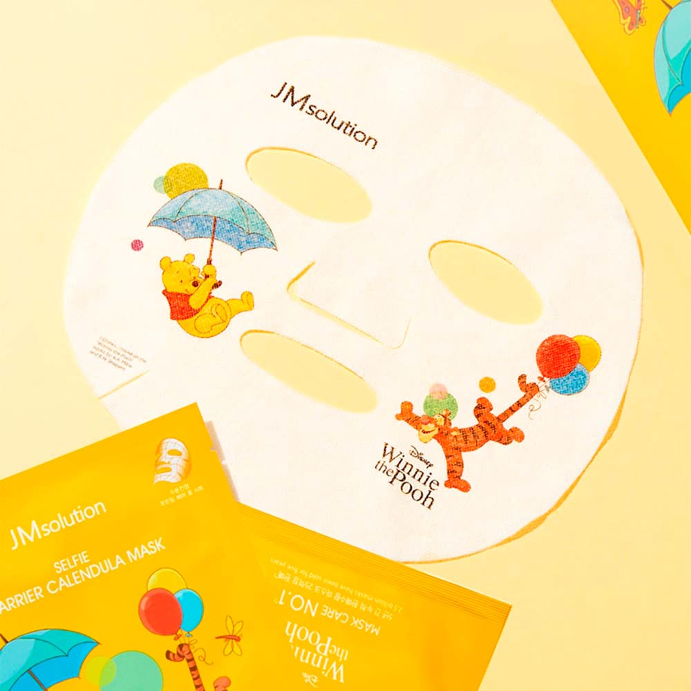 Успокаивающая увлажняющая тканевая маска с календулой JMsolution Disney Collection Selfie Barrier Calendula Mask 30 мл