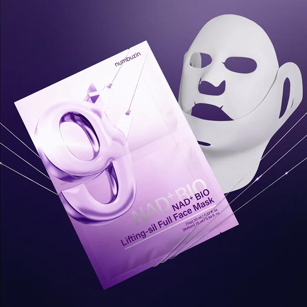 Набор лифтинг масок для эластичности кожи Numbuzin No.9 NAD Bio Lifting Full Cover Facial Mask 20 мл + 28 мл х 4 шт