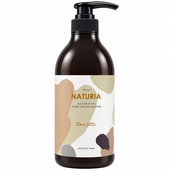 Увлажняющий кремовый гель для душа с ароматом кофейного шоколада Naturia Creamy Milk Body Wash Choco Latte 750 мл