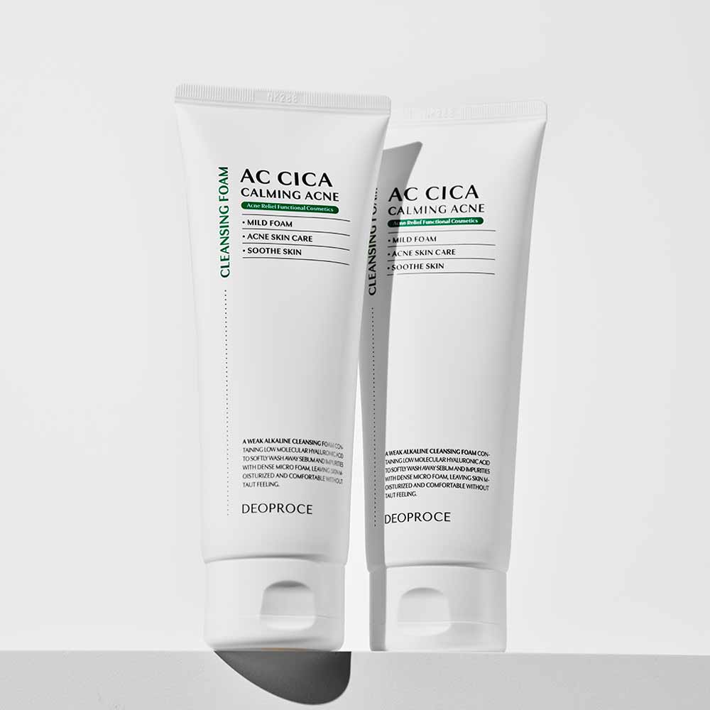 Пенка для умывания для проблемной кожи с центеллой Deoproce AC Cica Calming Acne Cleansing Foam 150 мл