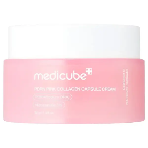 Укрепляющий капсульный крем с ПДРН и пептидами Medicube PDRN Pink Collagen Capsule Cream 55 г