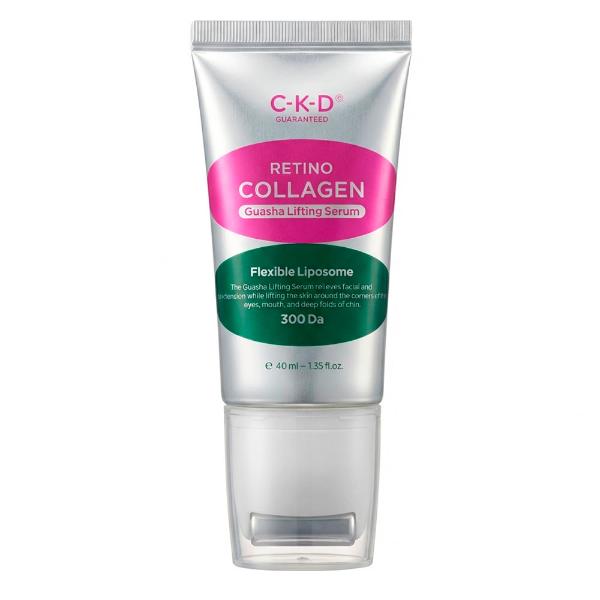 Коллагеновая сыворотка для лица с роликовым массажёром CKD Retino Collagen Small Molecule 300 Guasha Lifting Serum 40 мл