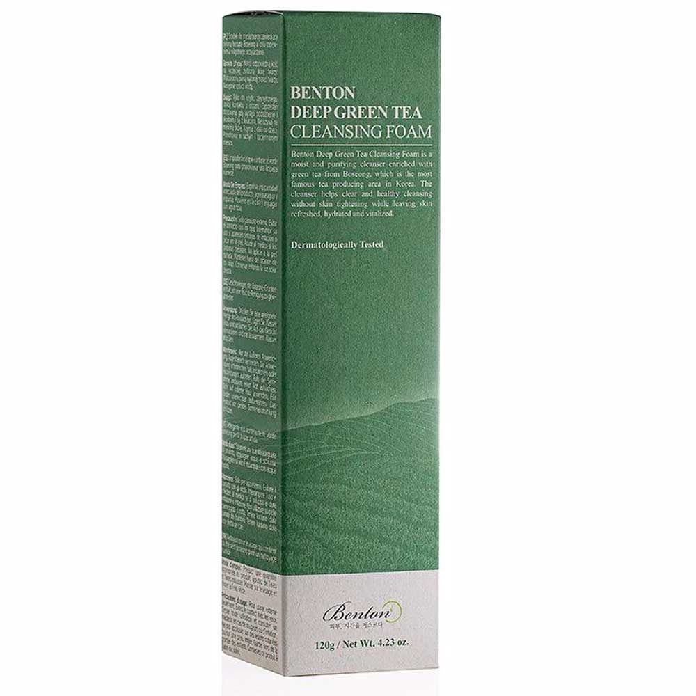 Очищающая пенка для умывания c зеленым чаем Benton  Deep green tea Cleansing Foam 120 г