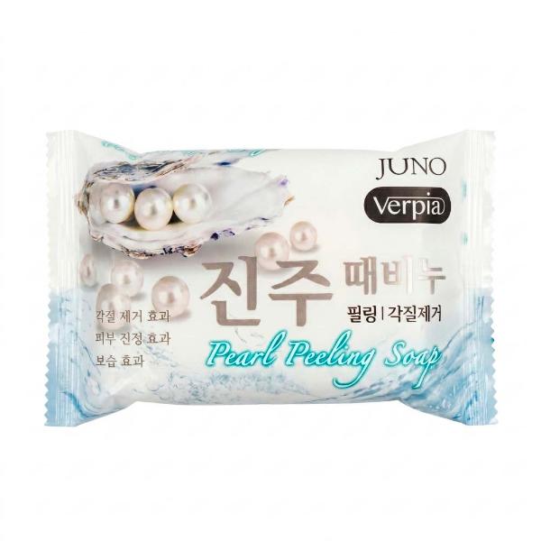 Косметическое пилинг-мыло с экстрактом жемчуга Juno Peeling Soap Pearl 150 г