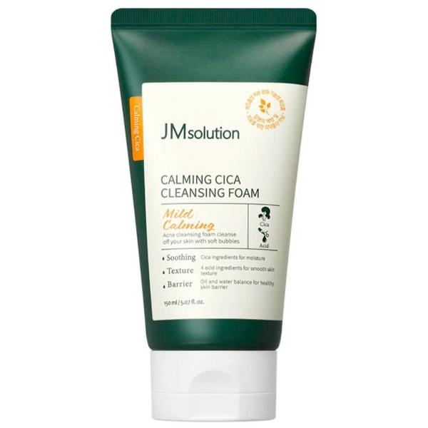 Успокаивающая пенка для умывания с центеллой и кислотами JMsolution Calming Cica Cleansing Foam 150 мл