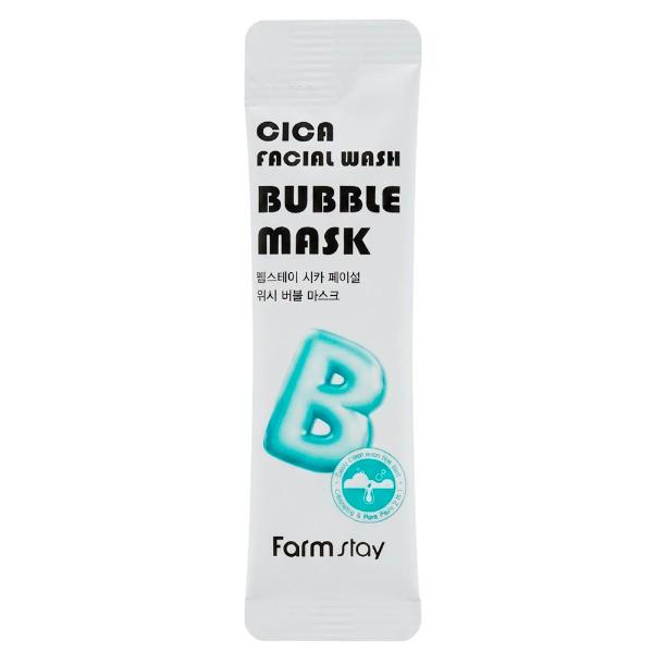 Пузырьковая маска для лица с центеллой азиатской FarmStay Cica Facial Wash Bubble Mask 5 мл