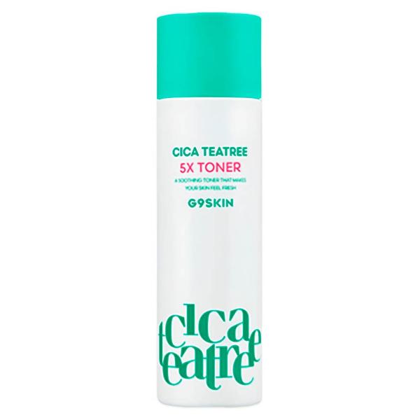 Успокаивающее средство-тонер для лица с AHA, BHA, PHA, LHA кислотами G9Skin Cica Teatree 5X Toner 180 мл
