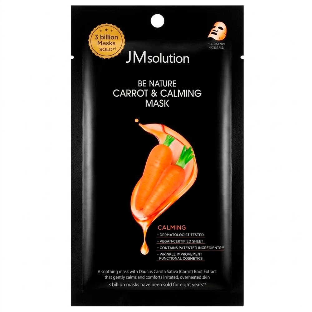 Успокаивающая тканевая маска с экстрактом моркови JMsolution Be Nature Carrot Calming Mask 24 мл