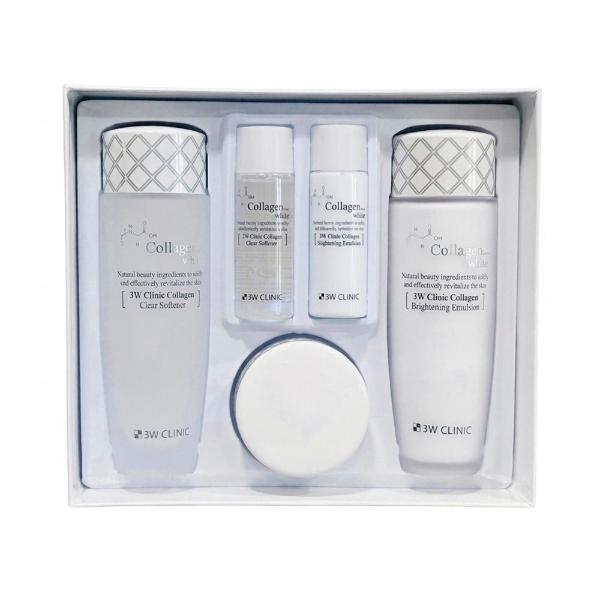 Набор для лица осветляющий с коллагеном 3W CLINIC Collagen Whitening Skin Care Items 3 Set 2 шт х 150 мл, 60 мл, 2 шт х 30 мл