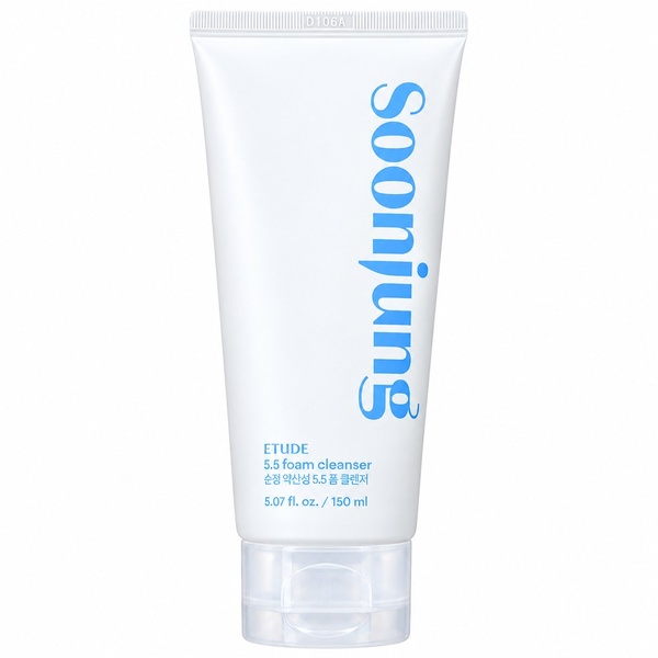 Пенка для умывания для чувствительной кожи лица Etude House Soon Jung pH 5.5 Foam Cleanser 150 мл