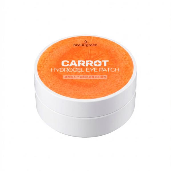 Антиоксидантные гидрогелевые патчи с экстрактом моркови BeauuGreen Carrot Hydrogel Eye Patch 60 шт 90 мл