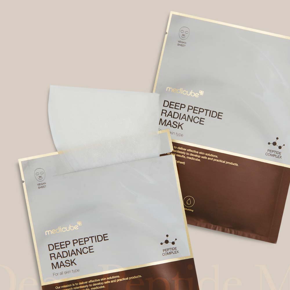 Антивозрастная тканевая маска с комплексом пептидов Medicube Deep Peptide Radiance Mask 27 мл
