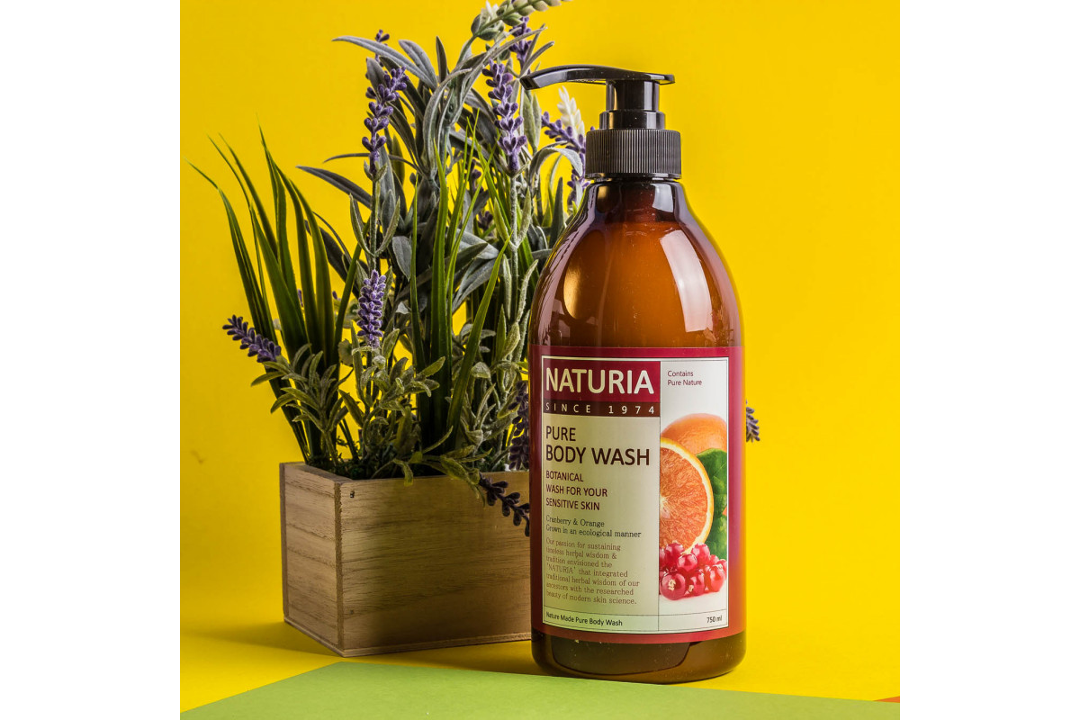 Гель для душа клюква и апельсин Naturia Pure Body Wash Cranberry Orange 750 мл