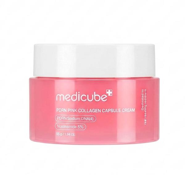 Укрепляющий капсульный крем с ПДРН и пептидами Medicube PDRN Pink Collagen Capsule Cream 55 г