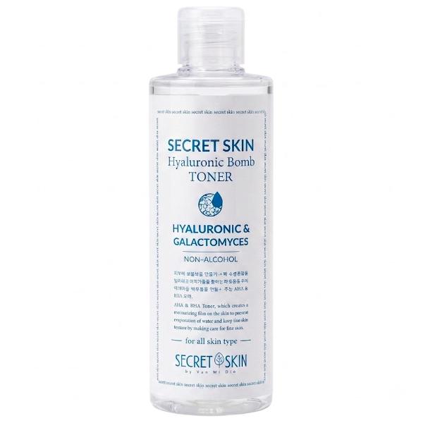 Очищающее средство-тонер для лица с гиалуроновой кислотой Secret Skin Hyaluronic Bomb Toner 250 мл