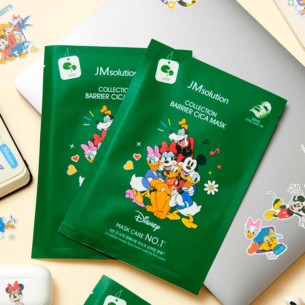 Маска тканевая успокаивающая с центеллой JMsolution Disney Collection Barrier Cica Mask 30 мл