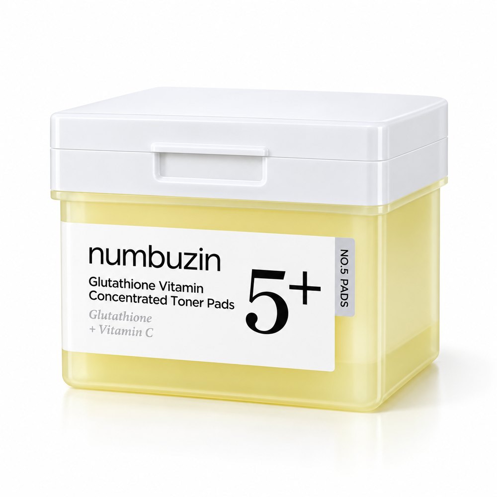 Осветляющие витаминные диски-пэды с ниацинамидом Numbuzin No.5 Glutathione Vitamin Concentrated Toner Pads 70 шт 180 мл