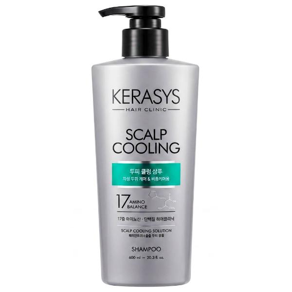 Шампунь для волос и жирной кожи головы KeraSys Scalp Cooling Protein Shampoo 600 мл