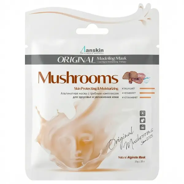 Маска на основе морских водорослей альгинатная с грибным комплексом Anskin Original Mushroom Modeling Mask 25 г