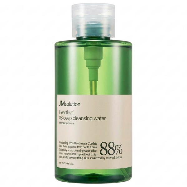 Мицеллярная вода с экстрактом хауттюйнии JMsolution Heartleaf 88 Deep Cleansing Water 500 мл