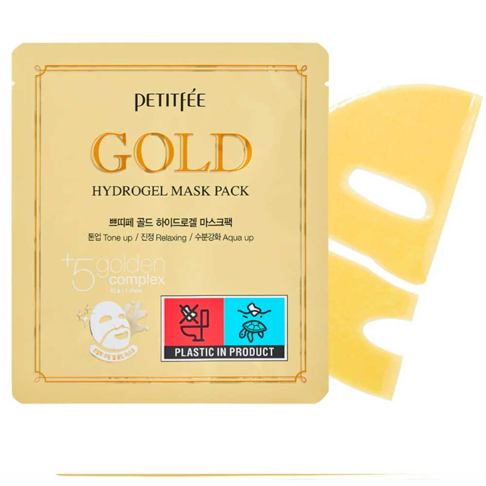 Антивозрастная гидрогелевая маска Petitfee Gold Hydrogel Mask Pack 5 Golden Complex 32 г