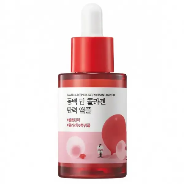 Укрепляющая коллагеновая сыворотка с экстрактом камелии Round Lab Camellia Deep Collagen Firming Ampoule 30 мл