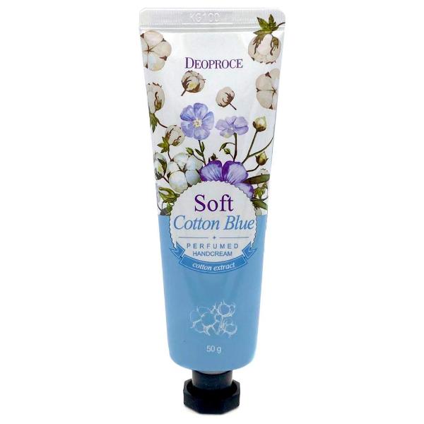 Крем для рук с экстрактом хлопка Deoproce Fresh Soft Cotton Blue Perfumed Hand Cream 50 г