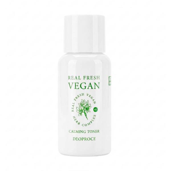 Успокаивающее средство-тонер для лица Deoproce Real Fresh Vegan Calming Toner 30 мл