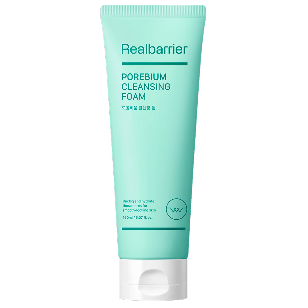 Энзимная пенка с кислотами для очищения кожи лица Real Barrier PoreBium Cleansing Foam 150 мл
