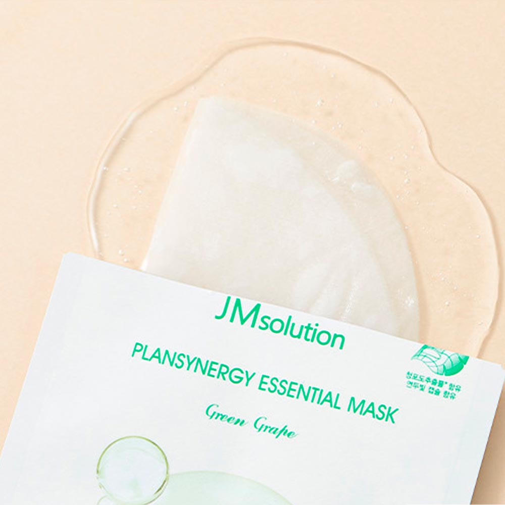 Ревитализирующая тканевая маска с экстрактом зелёного винограда JMsolution Plansynergy Essential Mask Green Grape 30 мл