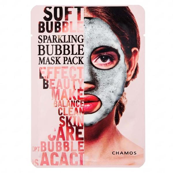 Очищающая кислородная тканевая маска Chamos Acaci Soft Bubble Sparkling Mask Pack 25 мл