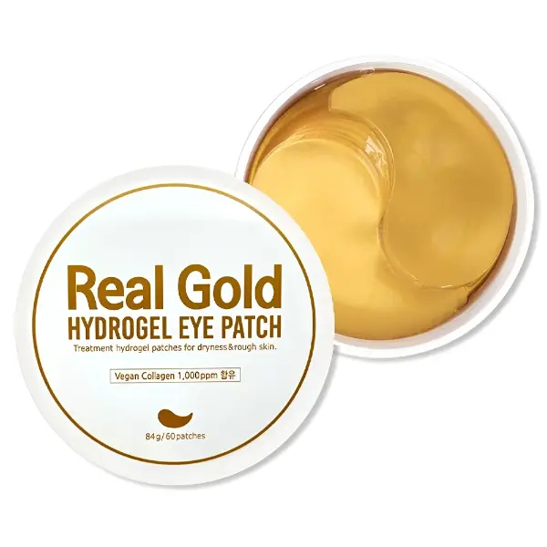 Антивозрастные гидрогелевые патчи для век с золотом и пептидами PRRETI Real Gold Hydrogel Eye Patch 60 шт