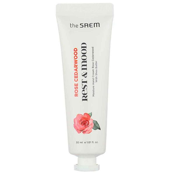 Крем для рук с маслом ши The Saem Rest & Mood Moisture Hand Cream Rose Cedarwood 30 мл