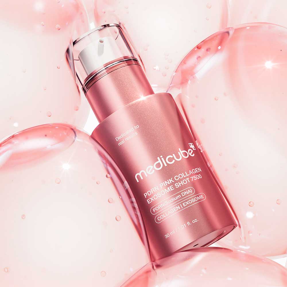 Ампульная антивозрастная сыворотка с микроиглами и экзосомами Medicube PDRN Pink Exosome Shot Serum 7500 30 мл