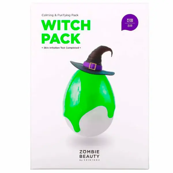 Успокаивающая глиняная маска для лица с зелёным чаем SKIN1004 Zombie Beauty By Witch Pack 4 г х 16 шт