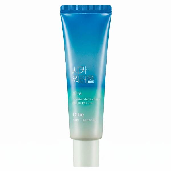 Легкий увлажняющий солнцезащитный крем Ottie Cica Waterful Suncream SPF50+ PA++++ 50 мл