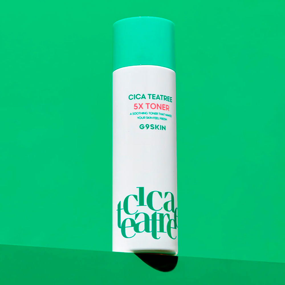 Успокаивающее средство-тонер для лица с AHA, BHA, PHA, LHA кислотами G9Skin Cica Teatree 5X Toner 180 мл