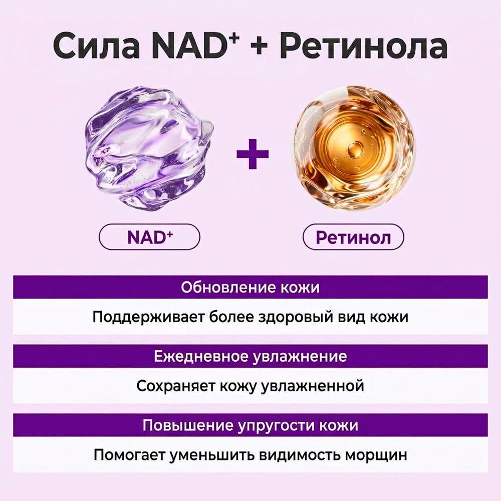 Восстанавливающий крем для кожи вокруг глаз с пептидами Numbuzin No.9 NAD+ Retinol Volumetox Eye Cream 10 мл 