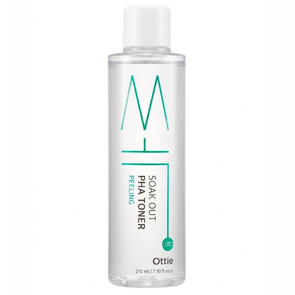 Отшелушивающее средство-тонер для лица с PHA-кислотами Ottie Soak Out PHA Toner Peeling 210 мл