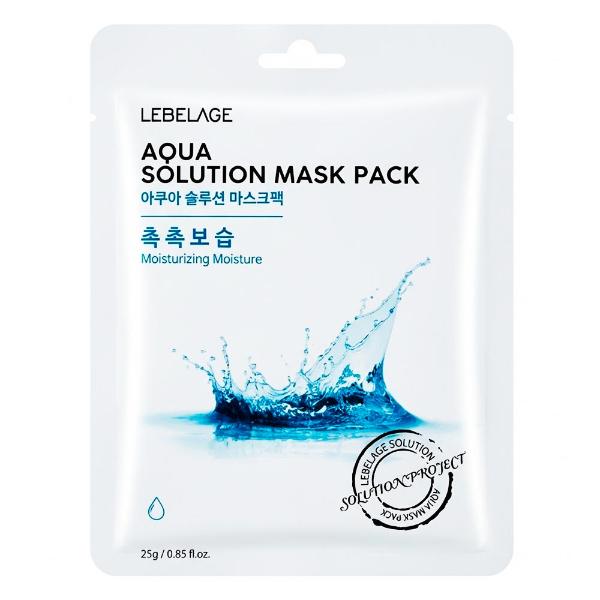 Тканевая маска для лица с морской водой LEBELAGE Aqua Solution Mask Pack 25 г