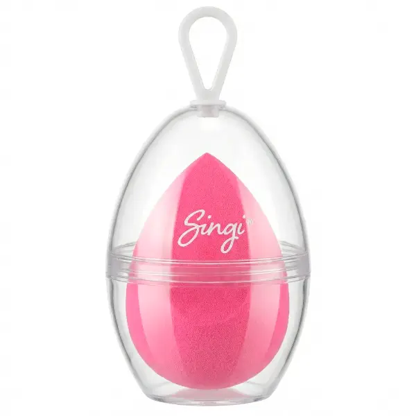 Спонж косметический для макияжа срезанный Singi PINK 6 см 1 шт