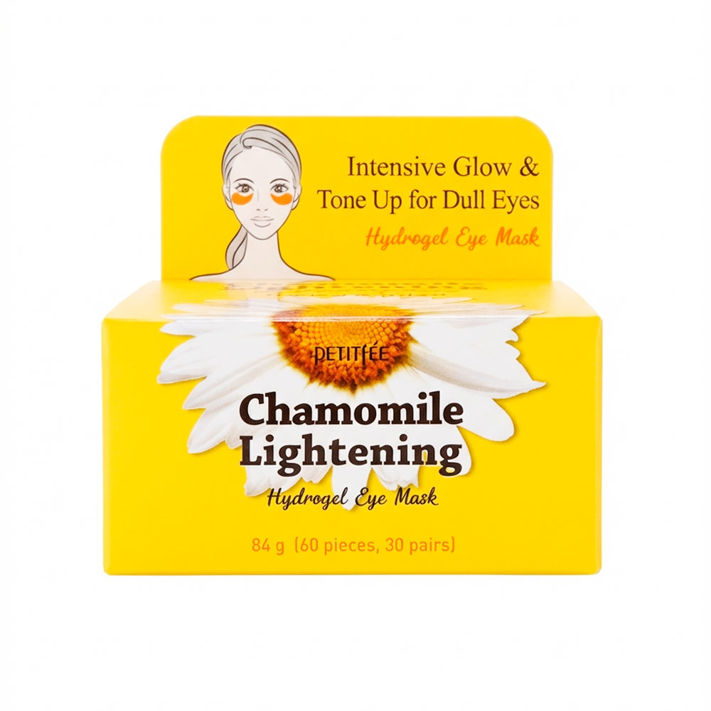 Гидрогелевые антивозрастные патчи для век с ромашкой и соком юдзу Petitfee Chamomile Lightening Hydrogel Eye Mask 60 шт