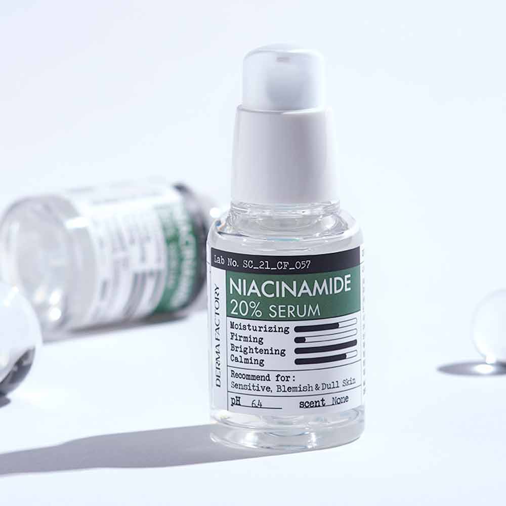 Успокаивающая сыворотка для лица с ниацинамидом Derma Factory Niacinamide 20% Serum 80 мл