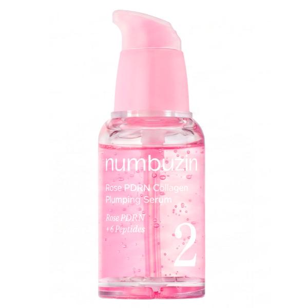 Увлажняющая сыворотка для лица с ПДРН и пептидами Numbuzin No.2 Rose PDRN Collagen Plumping Serum 30 мл
