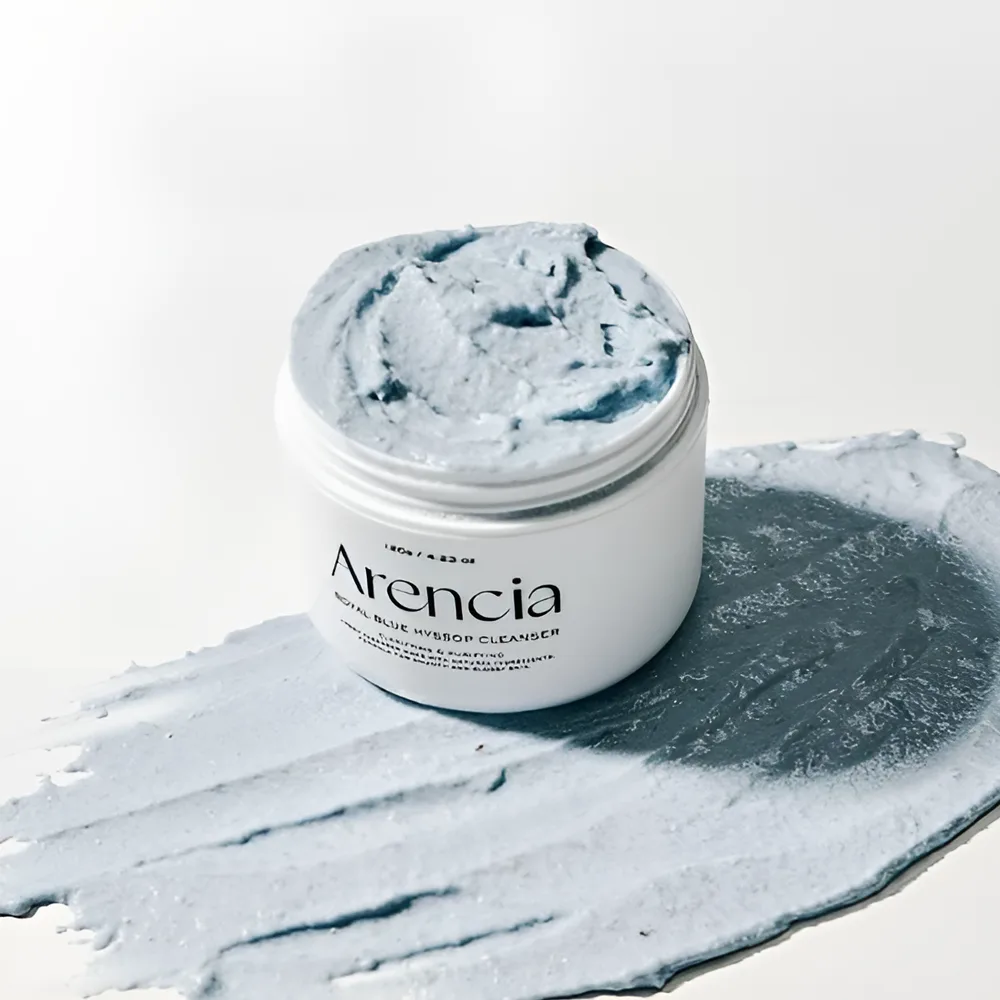 Мультиклинзер 3в1 для глубокого очищения кожи с экстрактом иссопа Arencia Fresh Blue Hyssop Rice Mochi Cleanser 120 г